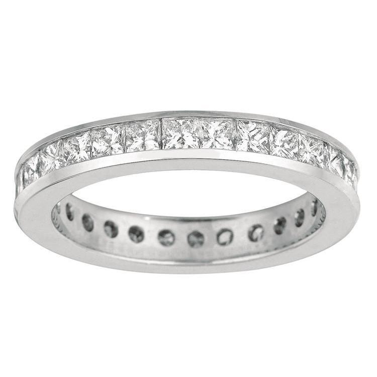 2,60 Karat Prinzessin Echt Diamant Eternity Jubiläumsband Gold 14K