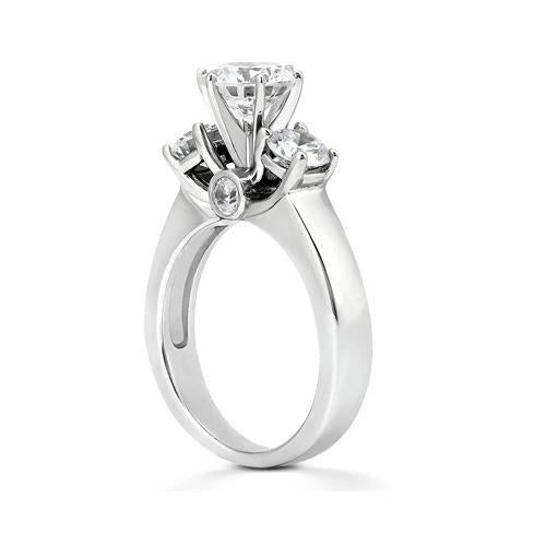 2,62 Karat F Vs1 Diamantring Natürliche Diamanten 3 Steinring