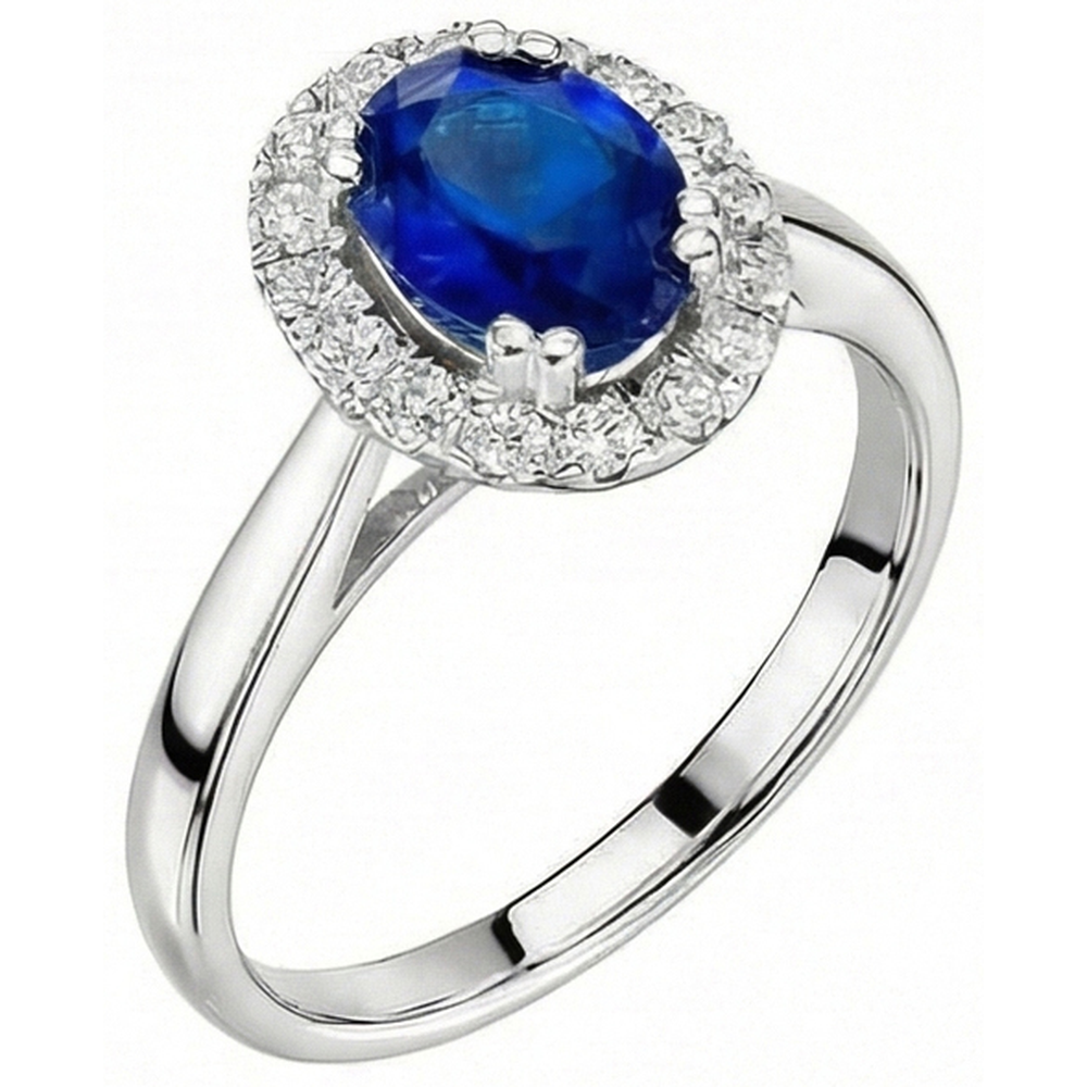 echter oval saphir 2.65Karat ring Detailansicht