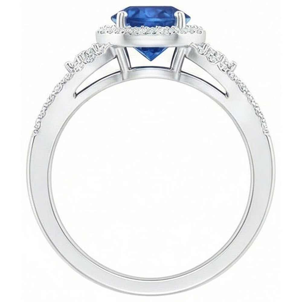 echter round diamant 2.65Karat ring auf Weiß