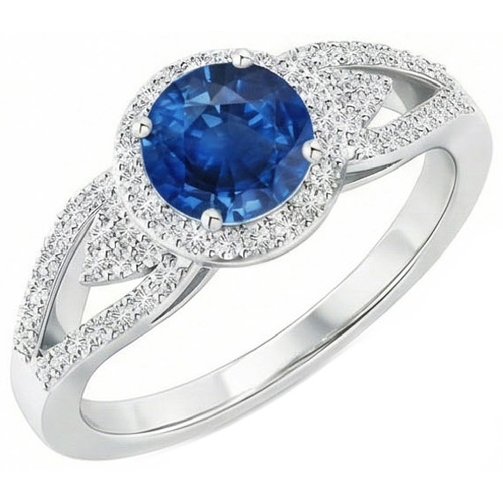 echter round diamant 2.65Karat ring Draufsicht