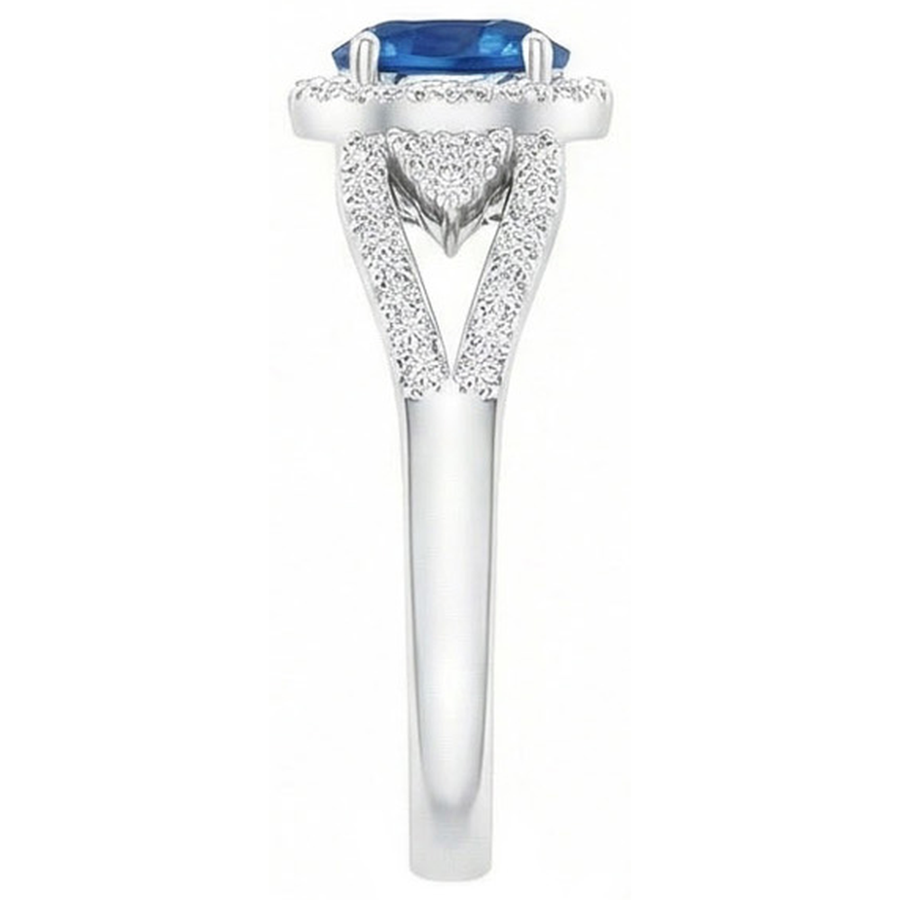 echter round diamant 2.65Karat ring Profilansicht