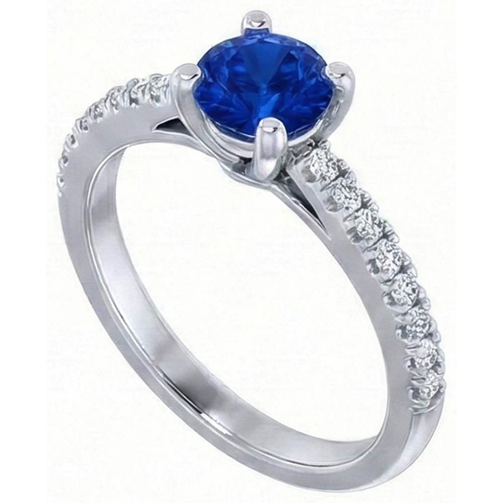 echter round saphir 2.70Karat ring Detailansicht