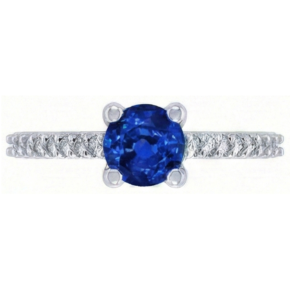 echter round saphir 2.70Karat ring Seitenansicht