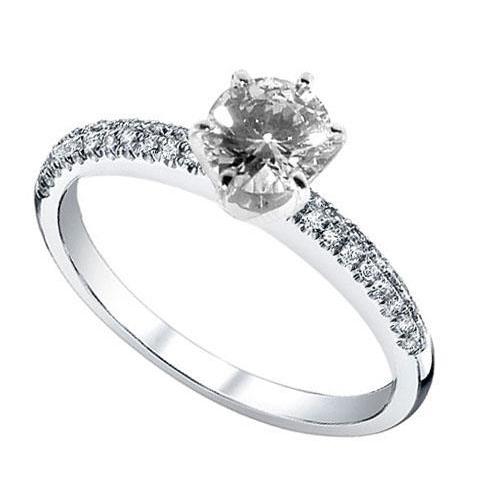 2,71 Ct. Wunderschöner Natürliche Diamant Ehering Weißgold Schmuck