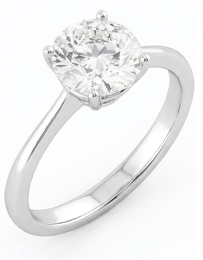 echter round diamant 2.75Karat ring Seitenansicht