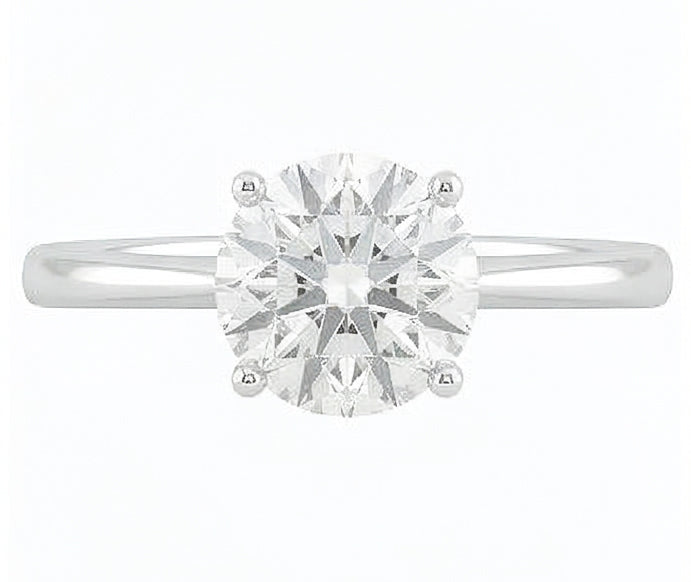 echter round diamant 2.75Karat ring Detailansicht
