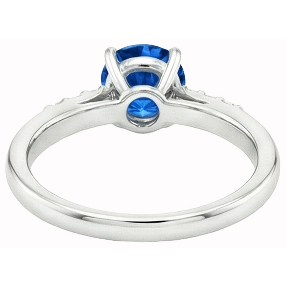 echter round saphir 2.75Karat ring auf Weiß