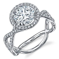2,75 Karat 14K Weißgold Natürliche Diamant Hochzeitstag Ring