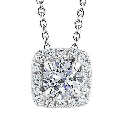 echter round diamant 2.75Karat anhänger Vorderansicht