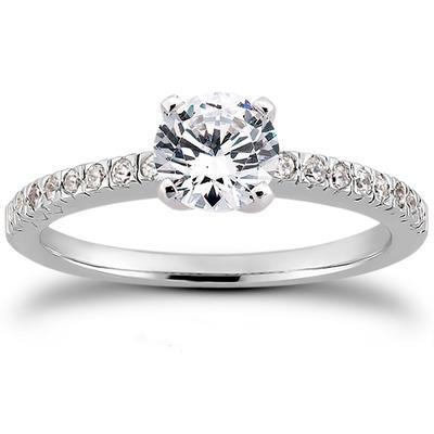 2,80 Ct Wunderschöner Runder Echt Diamant-Ehering Im Brillantschliff