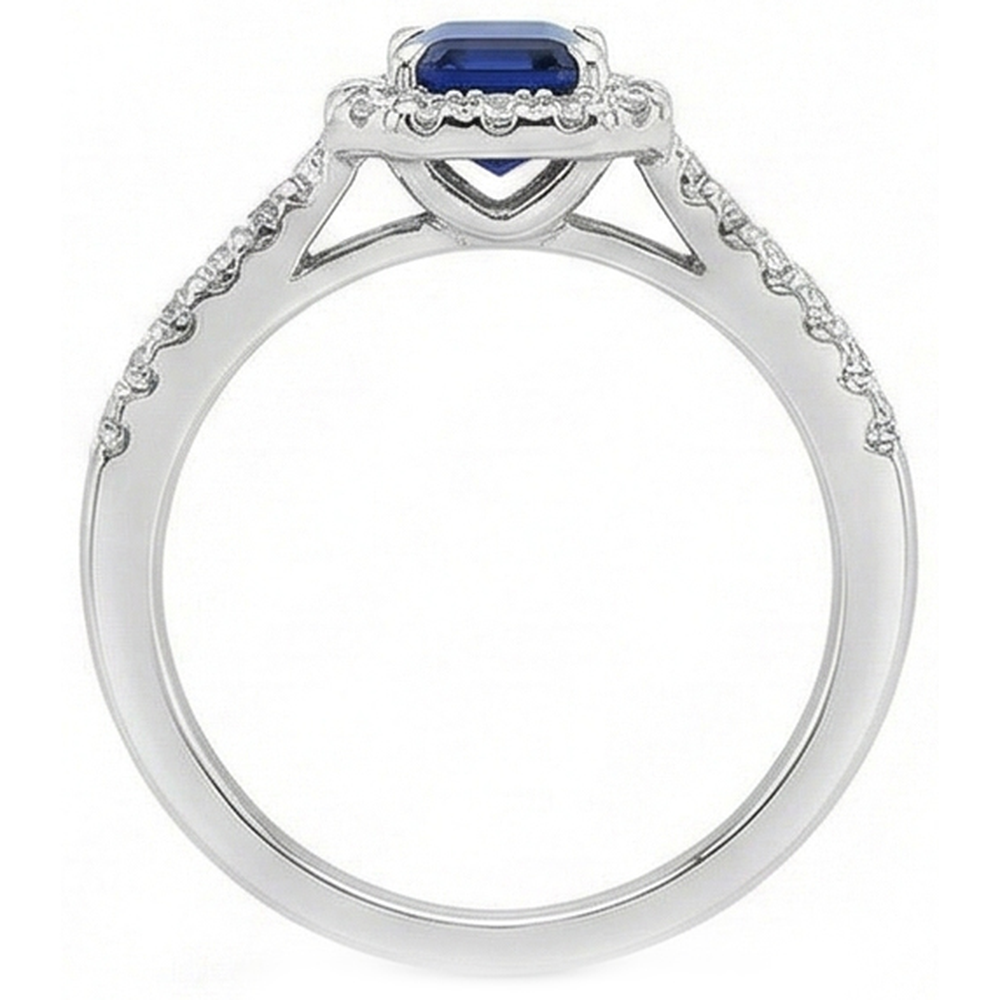 echter round diamant 2.85Karat ring Profilansicht