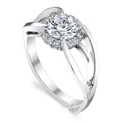 2,85 Ct Runder Halo-Natürliche Diamant-Ring-Schmuck