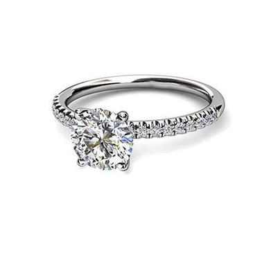 2,95 Karat Krappenset Funkelnder Echt Diamant-Ehering