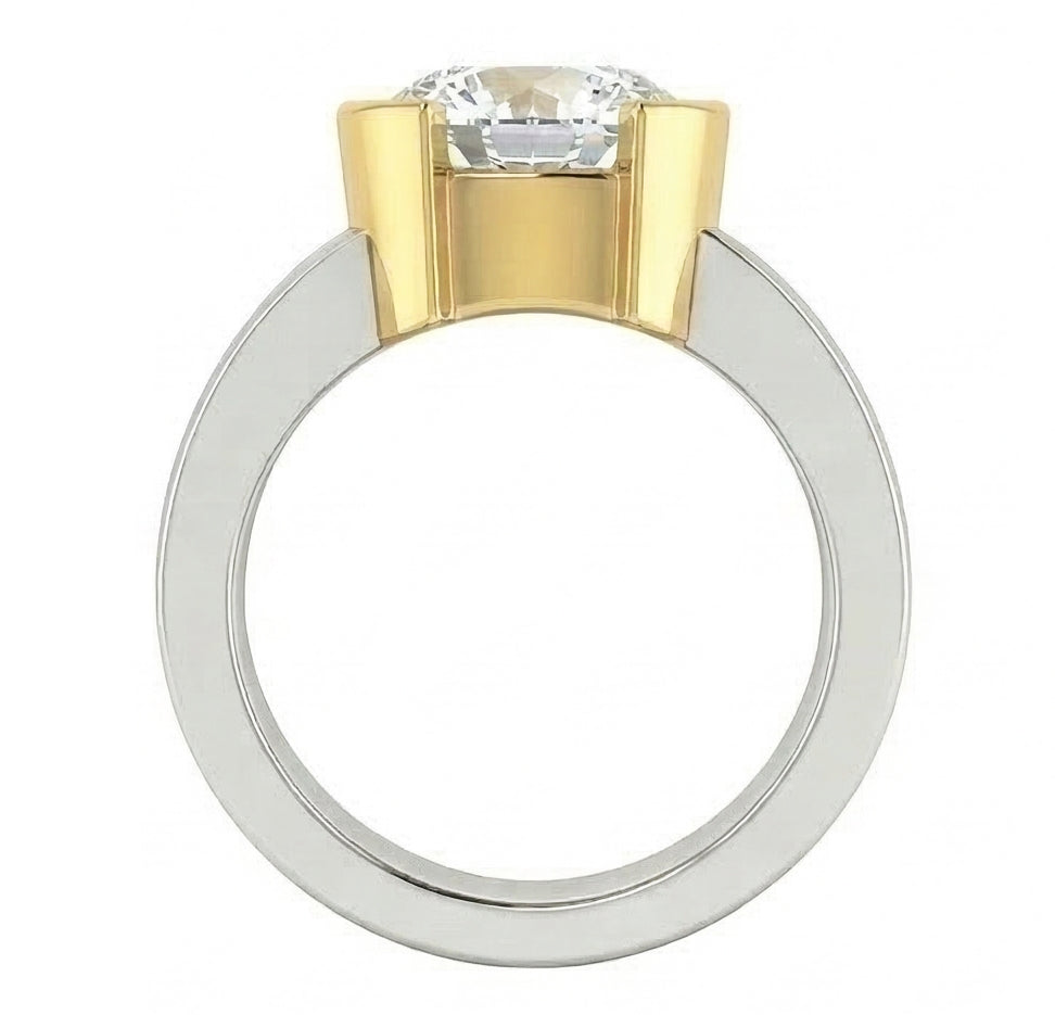 echter round diamant 3.02Karat ring Detailansicht