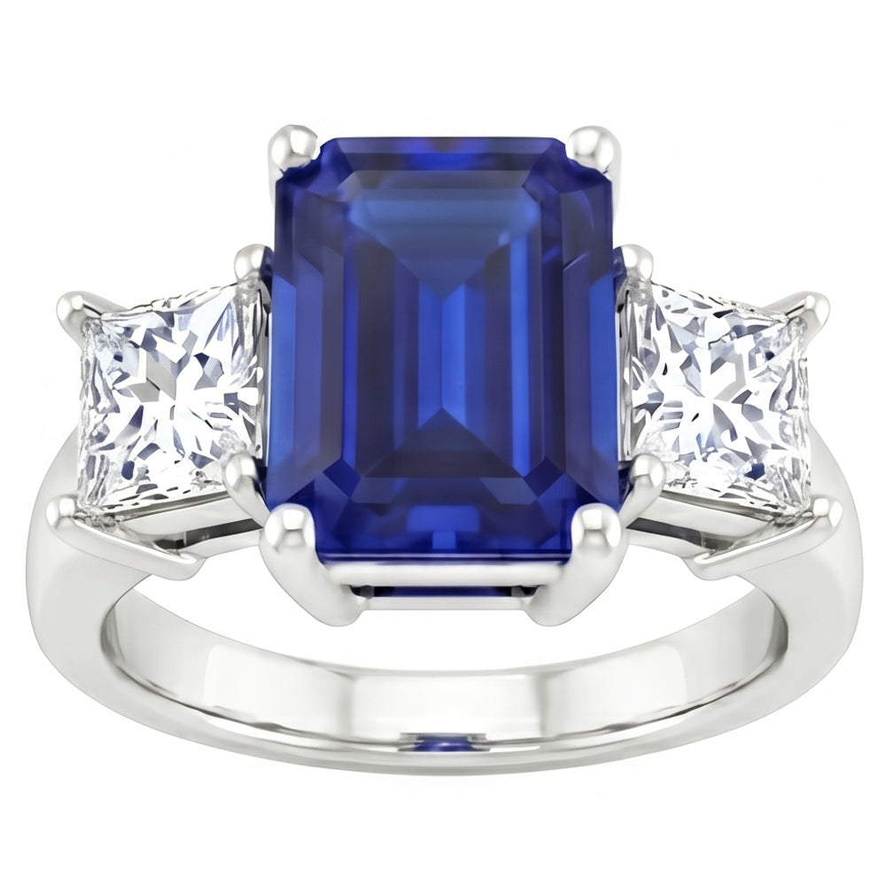 echter round diamant 3.05Karat ring Seitenansicht