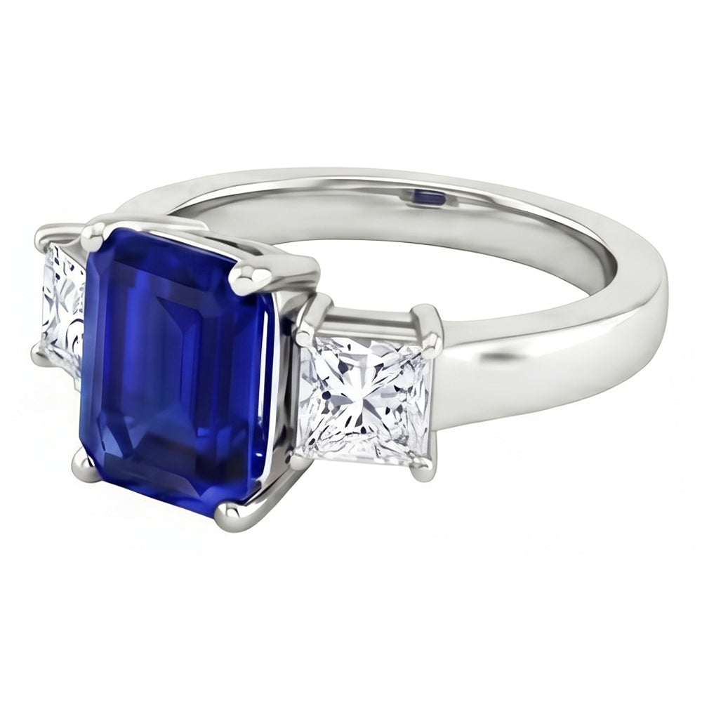 echter round diamant 3.05Karat ring Draufsicht