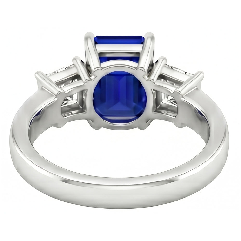 echter round diamant 3.05Karat ring Profilansicht