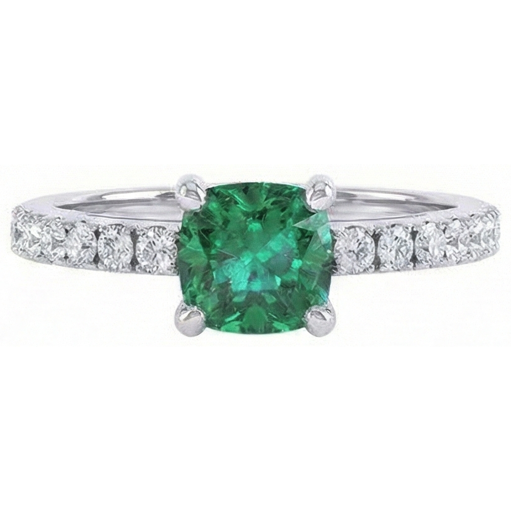 echter round smaragd 2.50Karat ring Detailansicht
