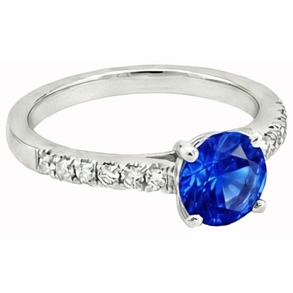 echter round diamant 3.20Karat ring Seitenansicht