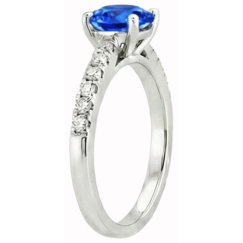 echter round diamant 3.20Karat ring Profilansicht