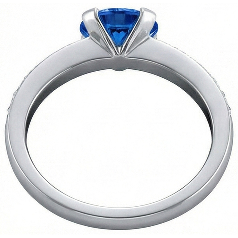 echter round diamant 3.25Karat ring auf Weiß