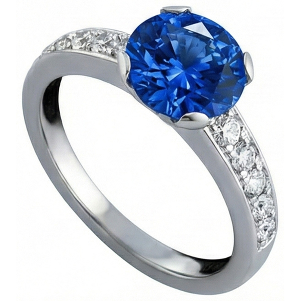 echter round diamant 3.25Karat ring Detailansicht