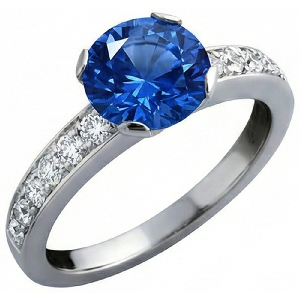 echter round diamant 3.25Karat ring Seitenansicht