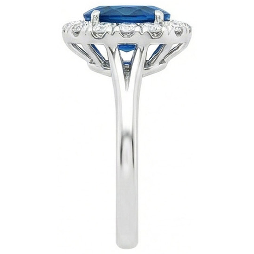 echter oval diamant 3.40Karat ring Draufsicht