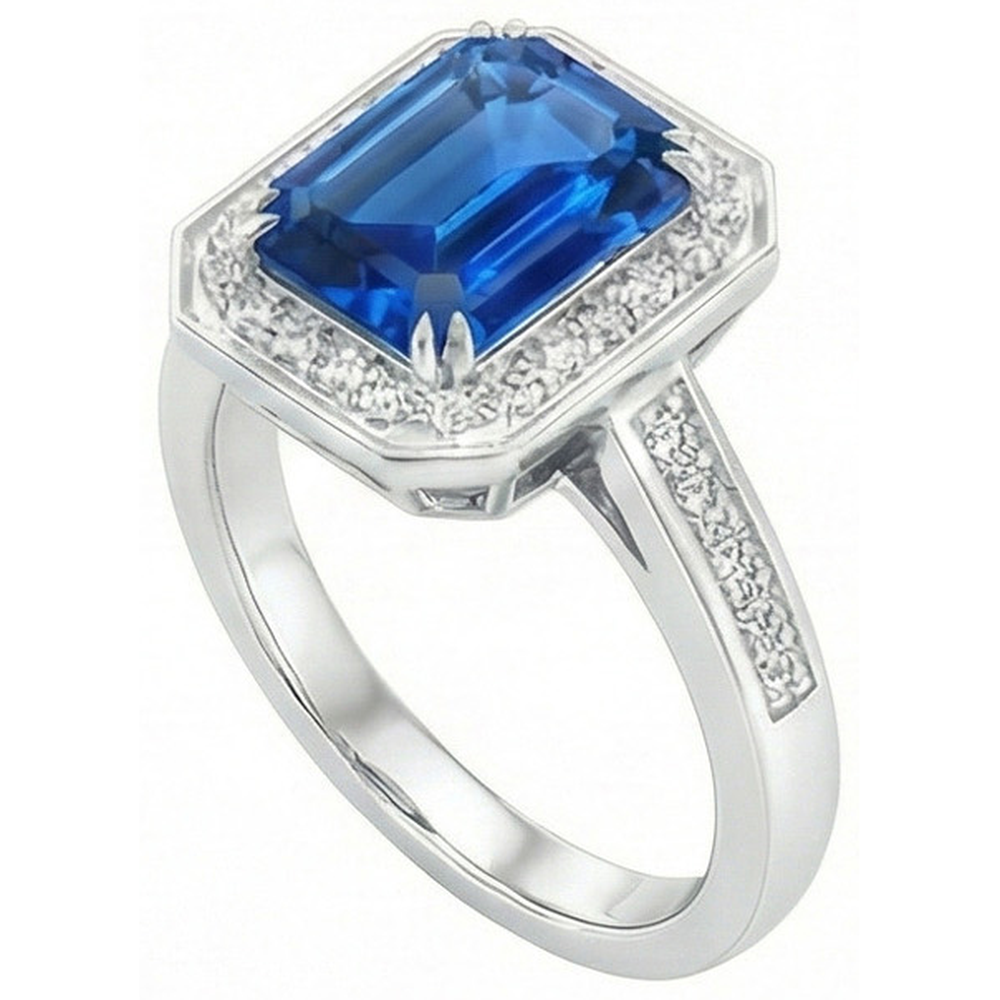 echter round diamant 3.40Karat ring Detailansicht