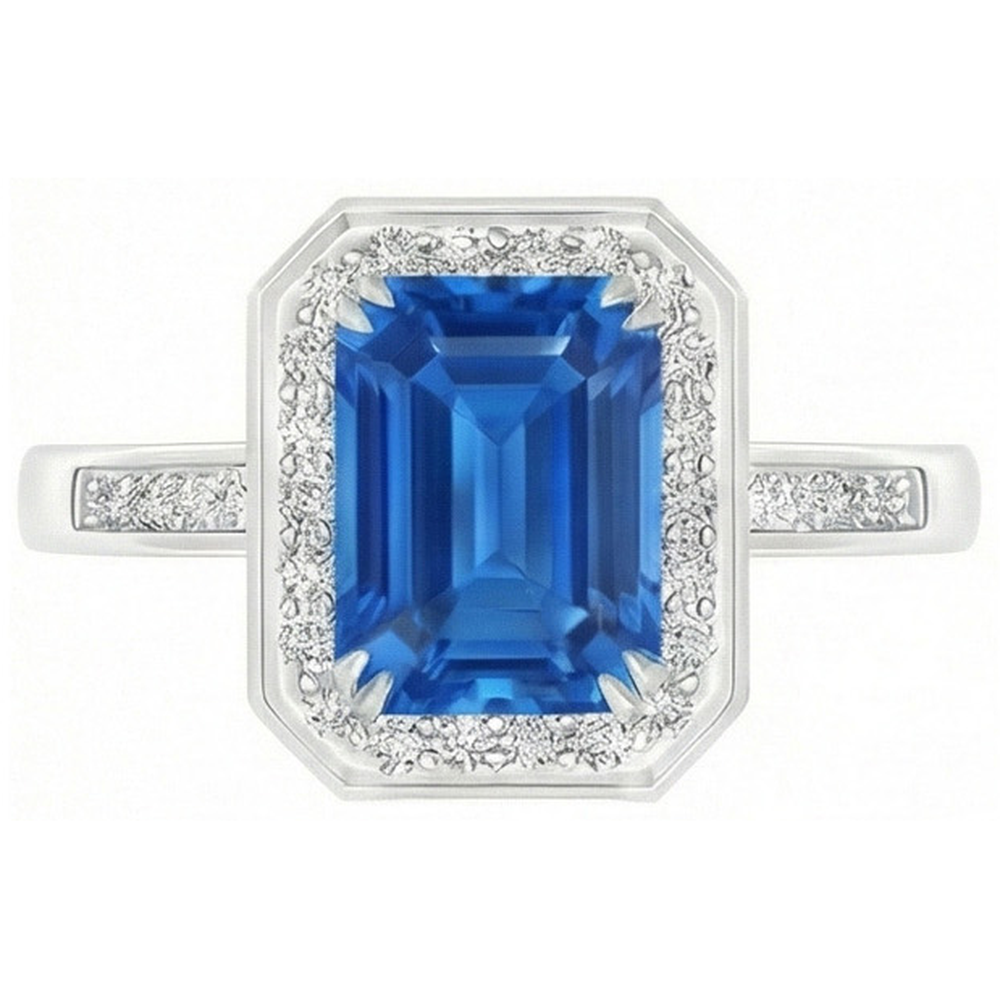 echter round diamant 3.40Karat ring Seitenansicht