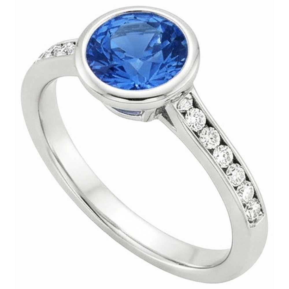 echter round diamant 3.50Karat ring Detailansicht