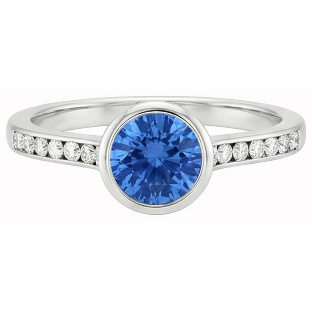echter round diamant 3.50Karat ring Seitenansicht