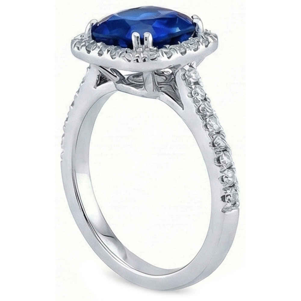 echter round diamant 3.50Karat ring Draufsicht