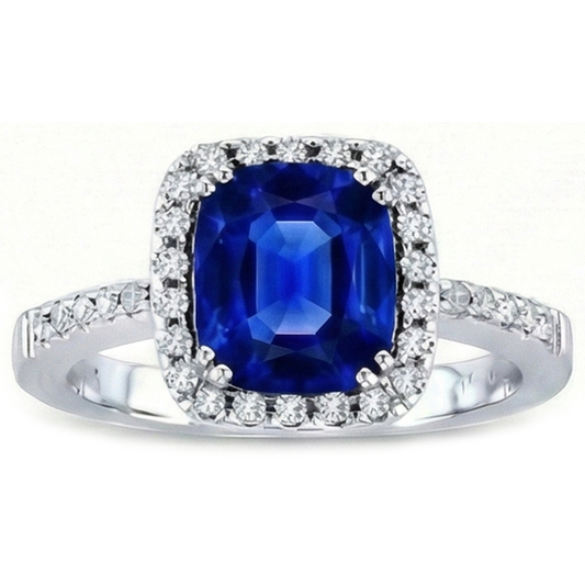 echter round diamant 3.50Karat ring Vorderansicht