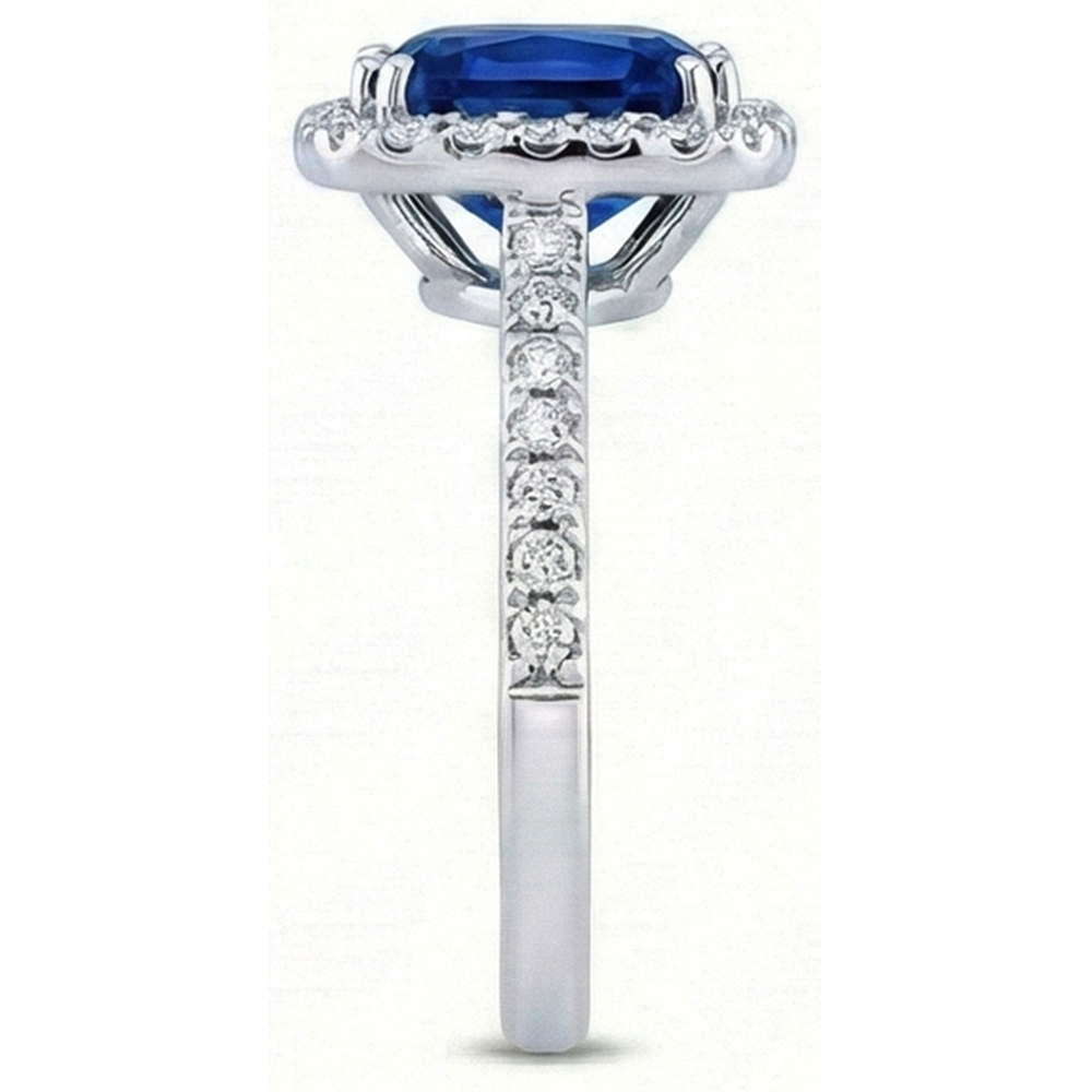 echter round diamant 3.50Karat ring Profilansicht