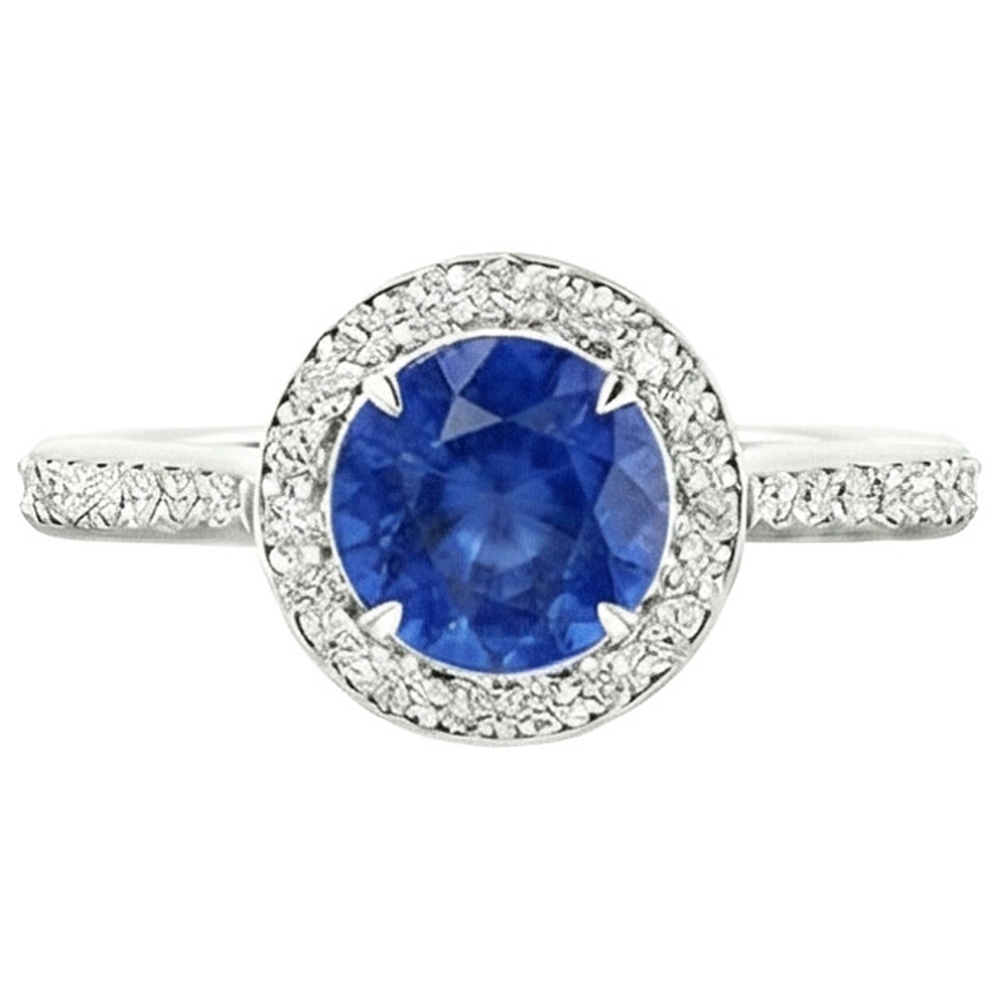 echter round diamant 3.50Karat ring Seitenansicht