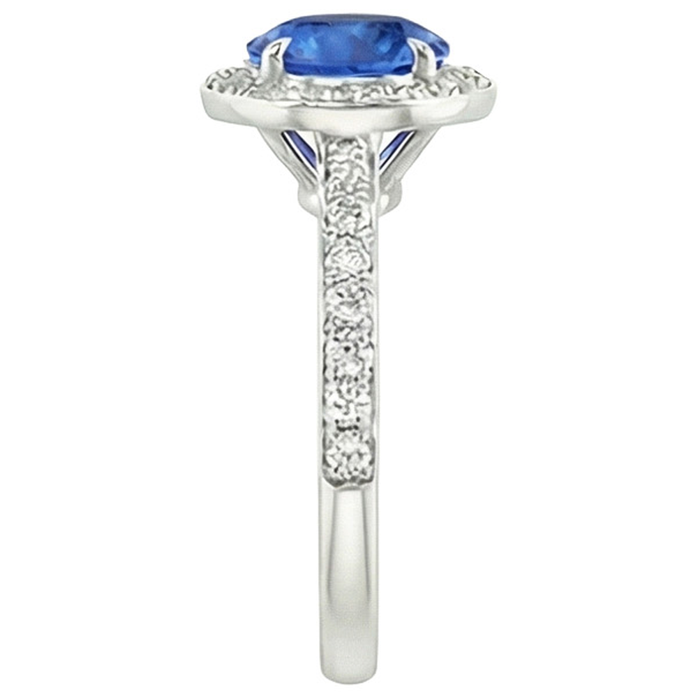echter round diamant 3.50Karat ring Draufsicht