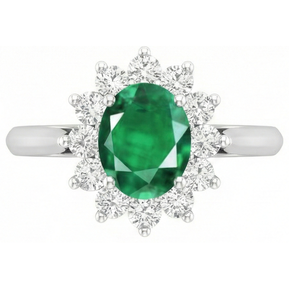 echter oval diamant 3.50Karat ring Seitenansicht