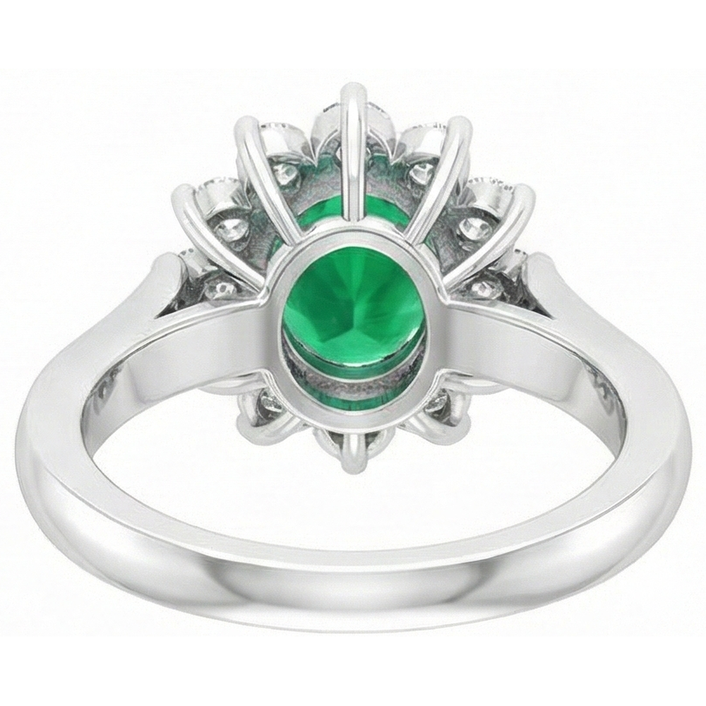 echter oval diamant 3.50Karat ring Detailansicht