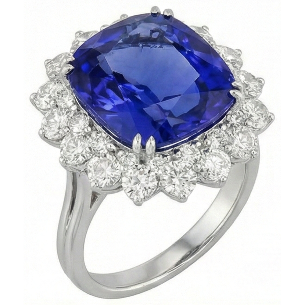 echter round diamant 3.50Karat ring Detailansicht