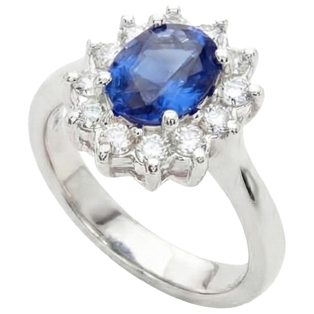 echter oval diamant 3.60Karat ring Seitenansicht