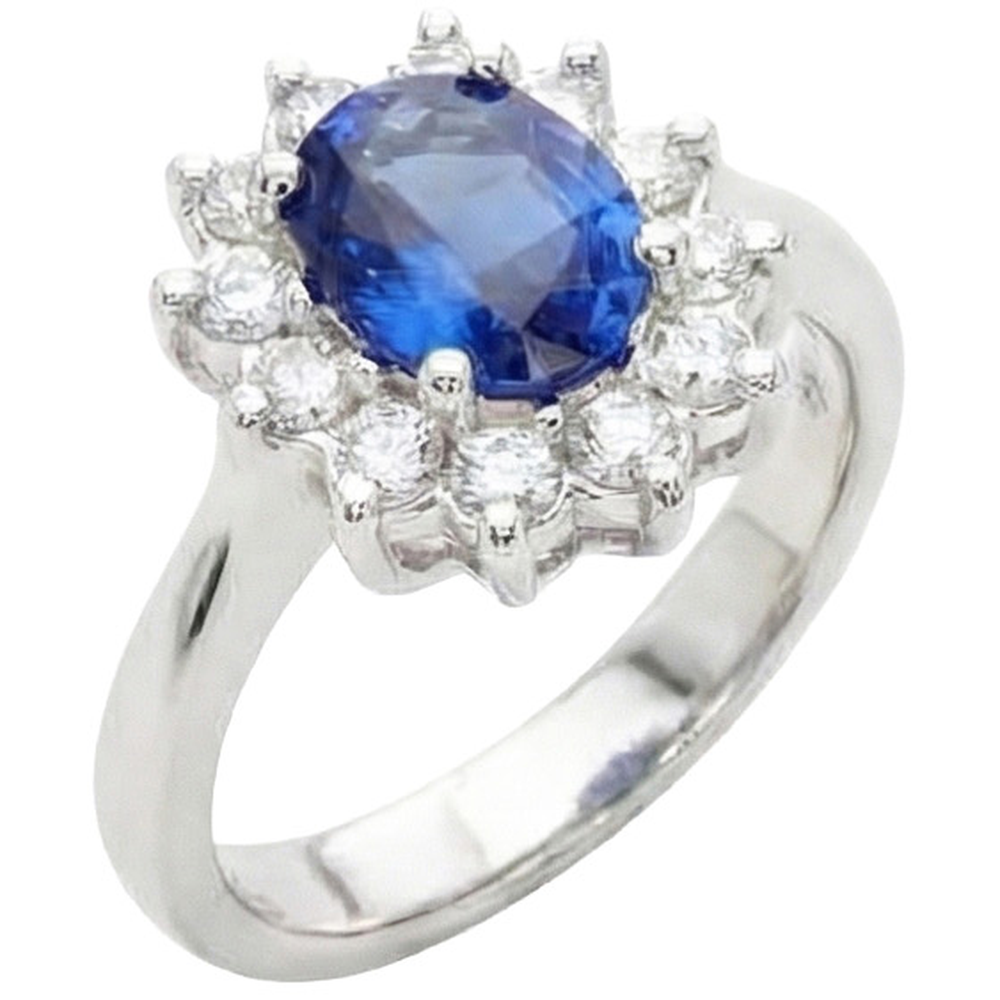 echter oval diamant 3.60Karat ring Detailansicht