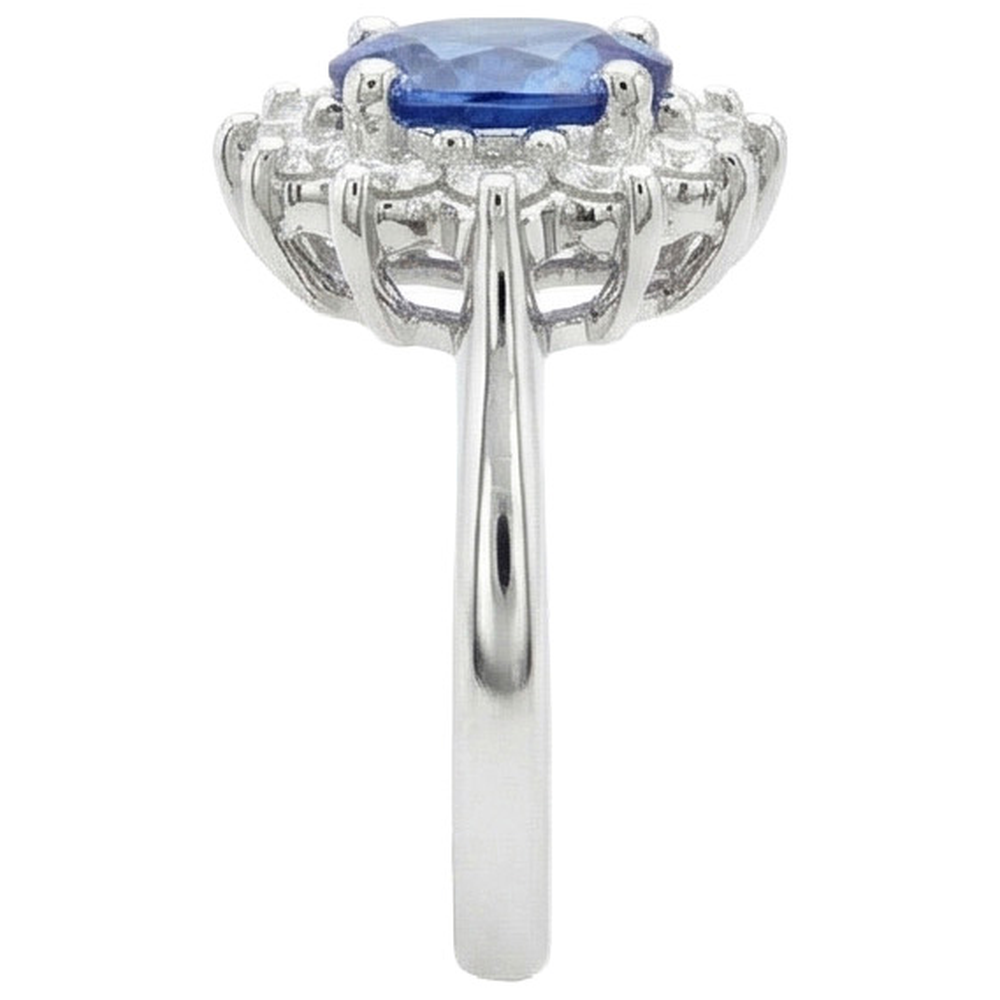 echter oval diamant 3.60Karat ring Draufsicht
