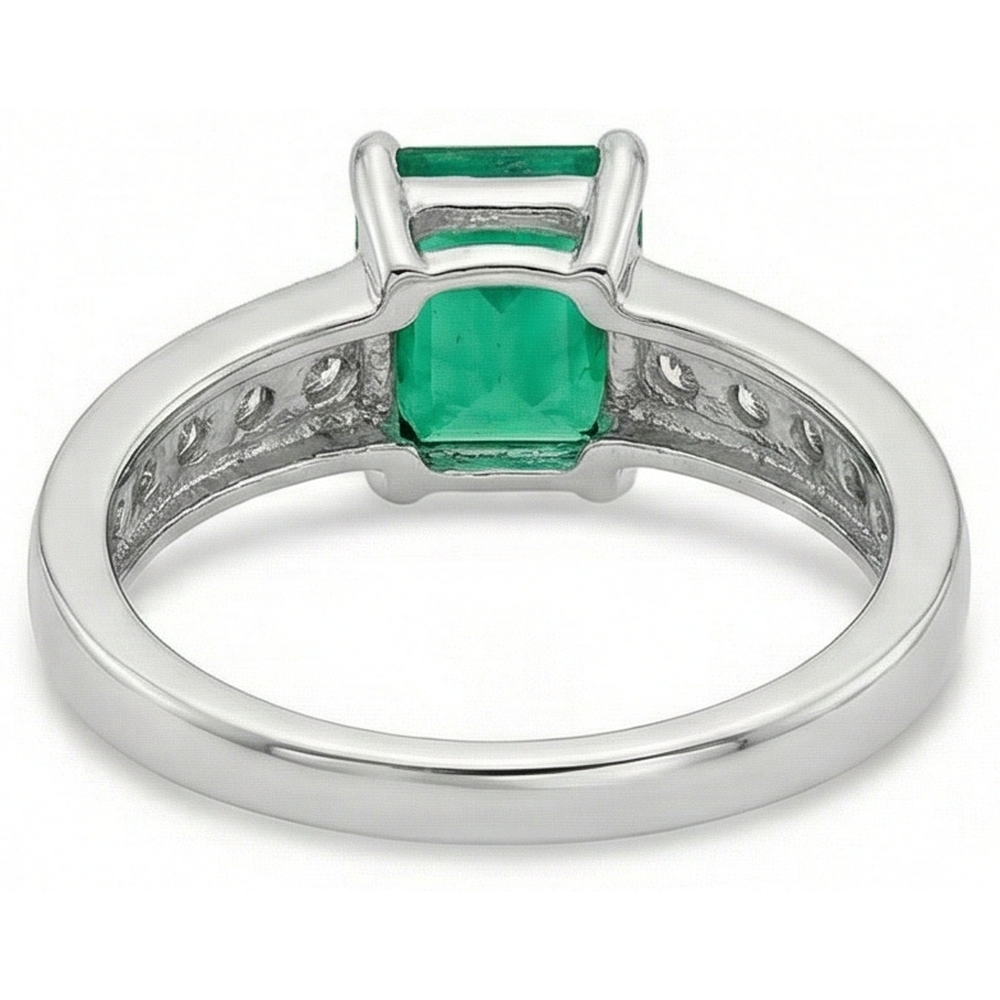 echter emerald smaragd 3.75Karat ring auf Weiß