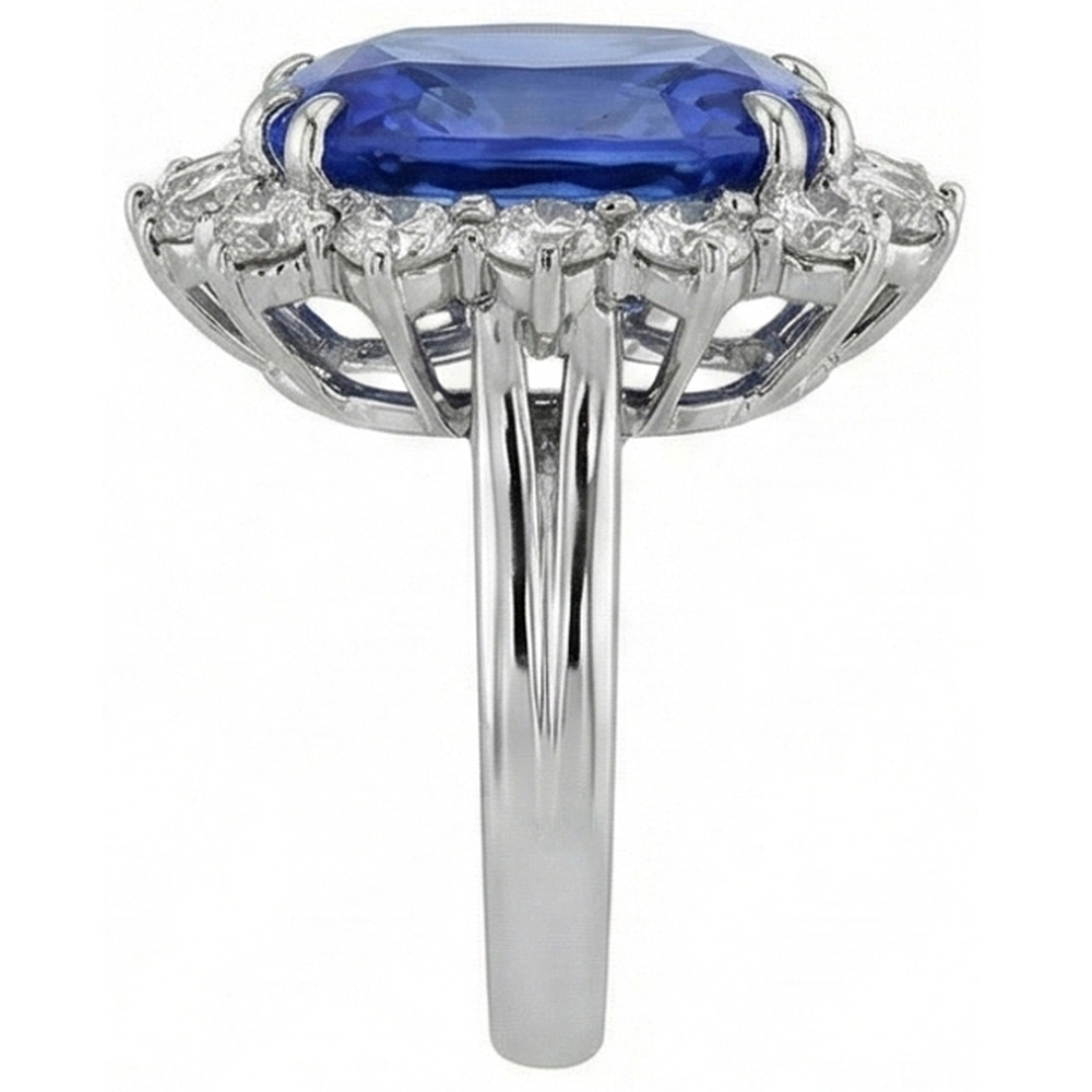 echter round diamant 3.75Karat ring Detailansicht