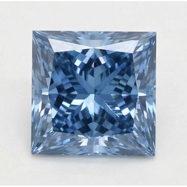 3 Karat loser hellblauer Naturdiamant (nicht im Labor gezüchtet) im Prinzessschliff