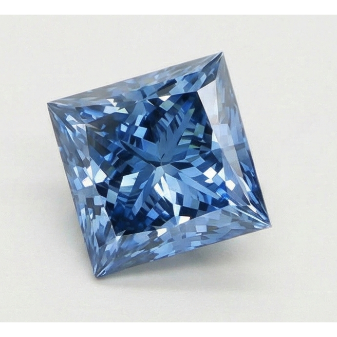 3 Karat loser hellblauer Naturdiamant (nicht im Labor gezüchtet) im Prinzessschliff
