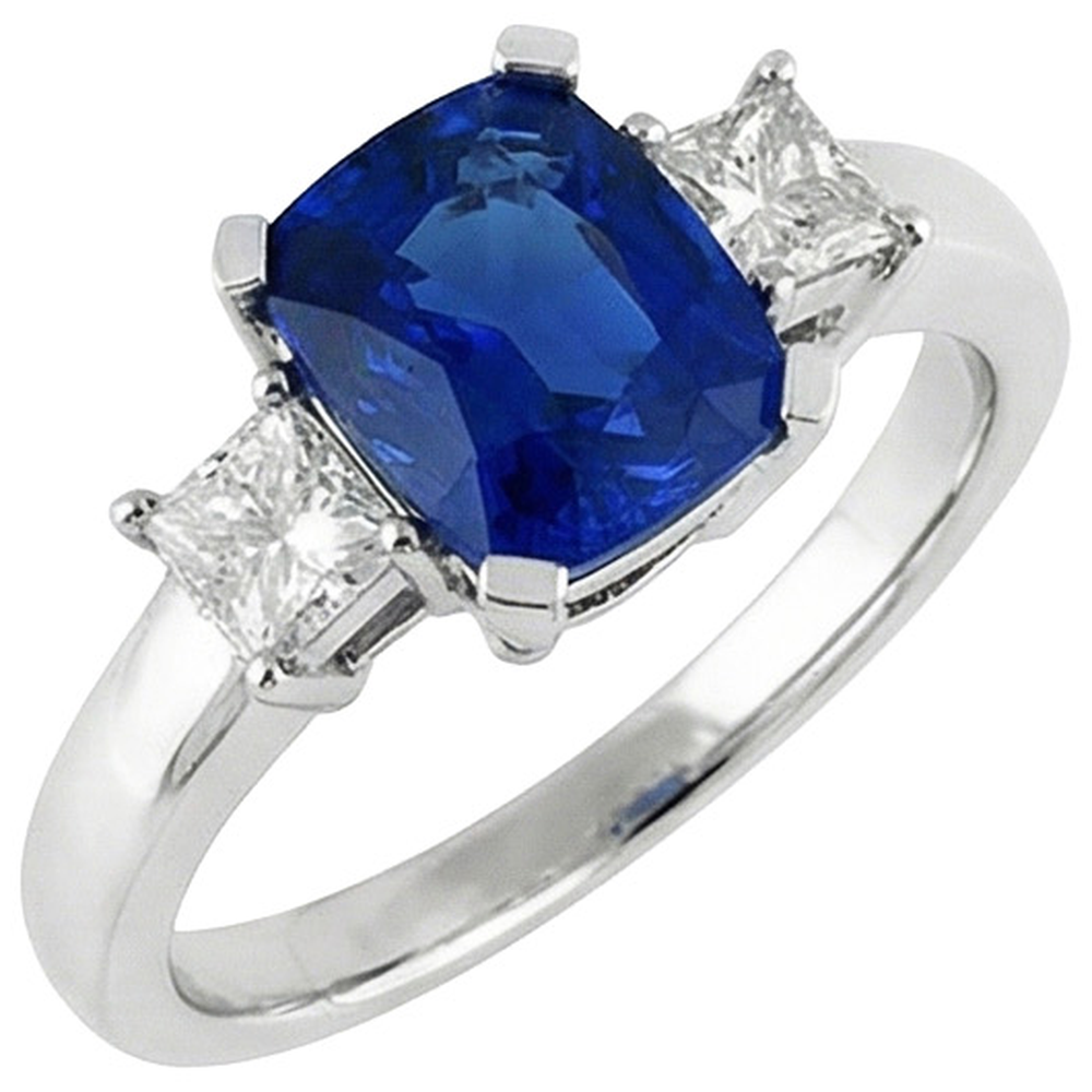 echter princess diamant 4Karat ring Detailansicht