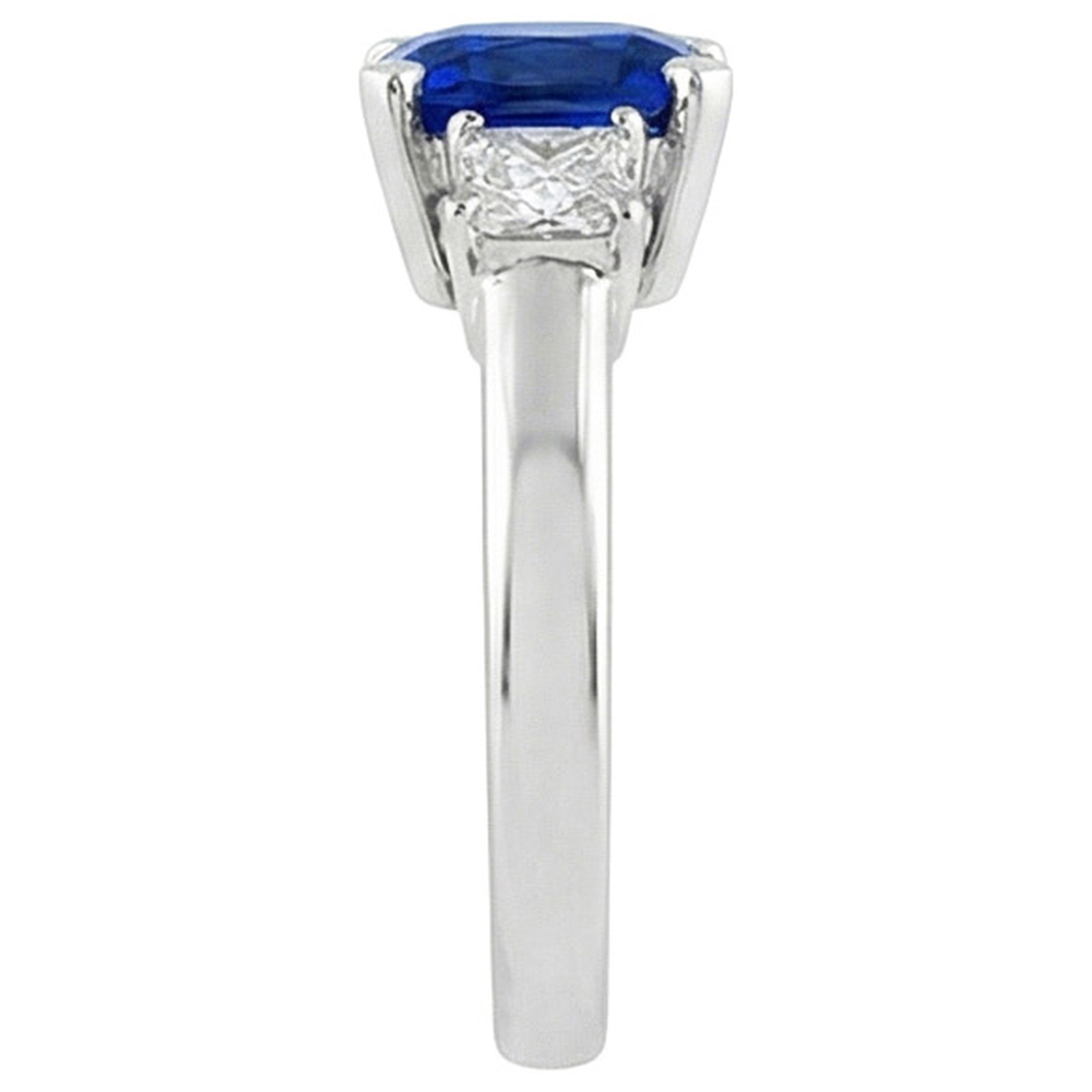 echter princess diamant 4Karat ring Profilansicht